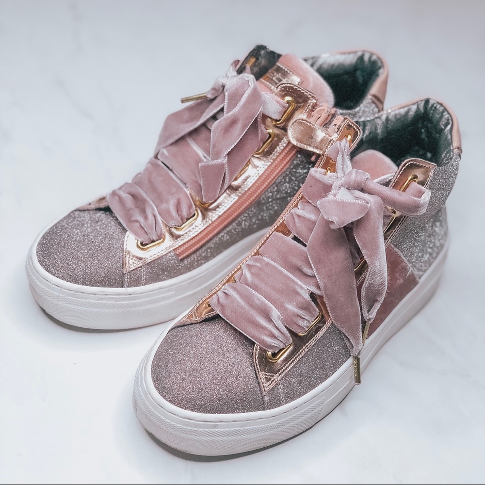 JARRETT Pink Glitter Sneakers